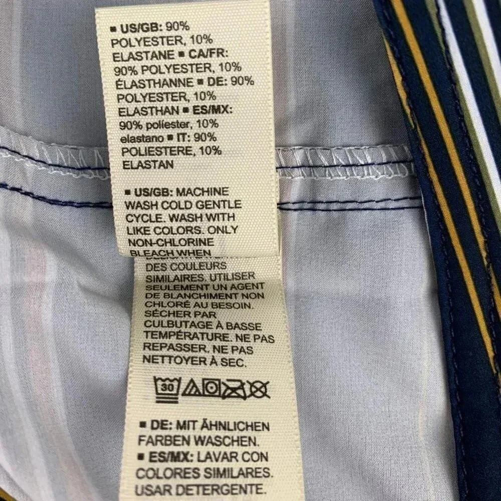 Goodthreads Swimwear Stripe Print Size 31 Tie Front Stretch Men's Board Shorts - Picture 11 of 12